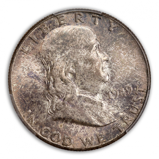 1949 50C Franklin Half Dollar PCGS MS65FBL