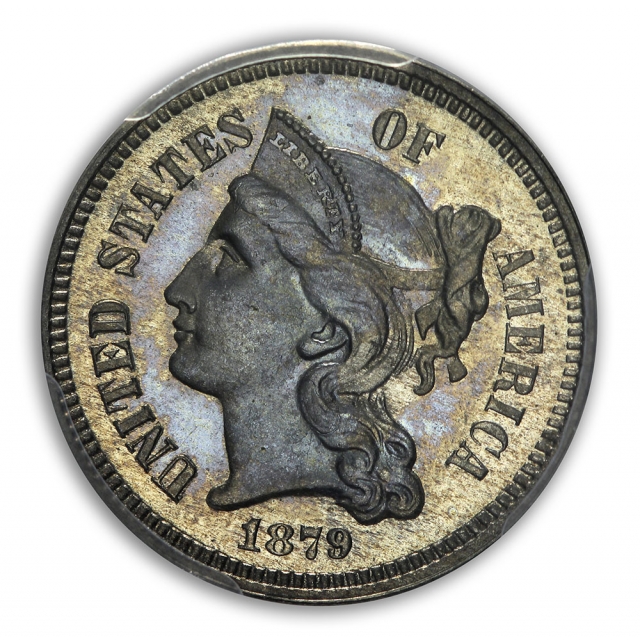 1879 3CN Three Cent Nickel PCGS PR67