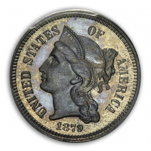 1879 3CN Three Cent Nickel PCGS PR67